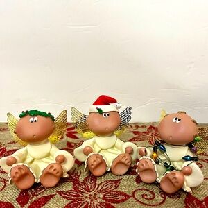 Vintage Angel Cheeks Russ Figurines Set Of 3